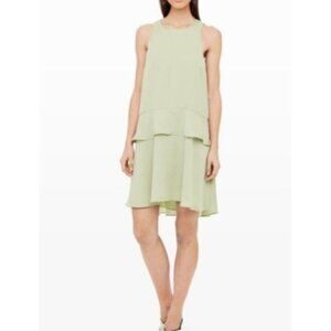 CLUB MONACO green Norra tiered ruffled Shift‎ dress Women's Sz 6 / n2